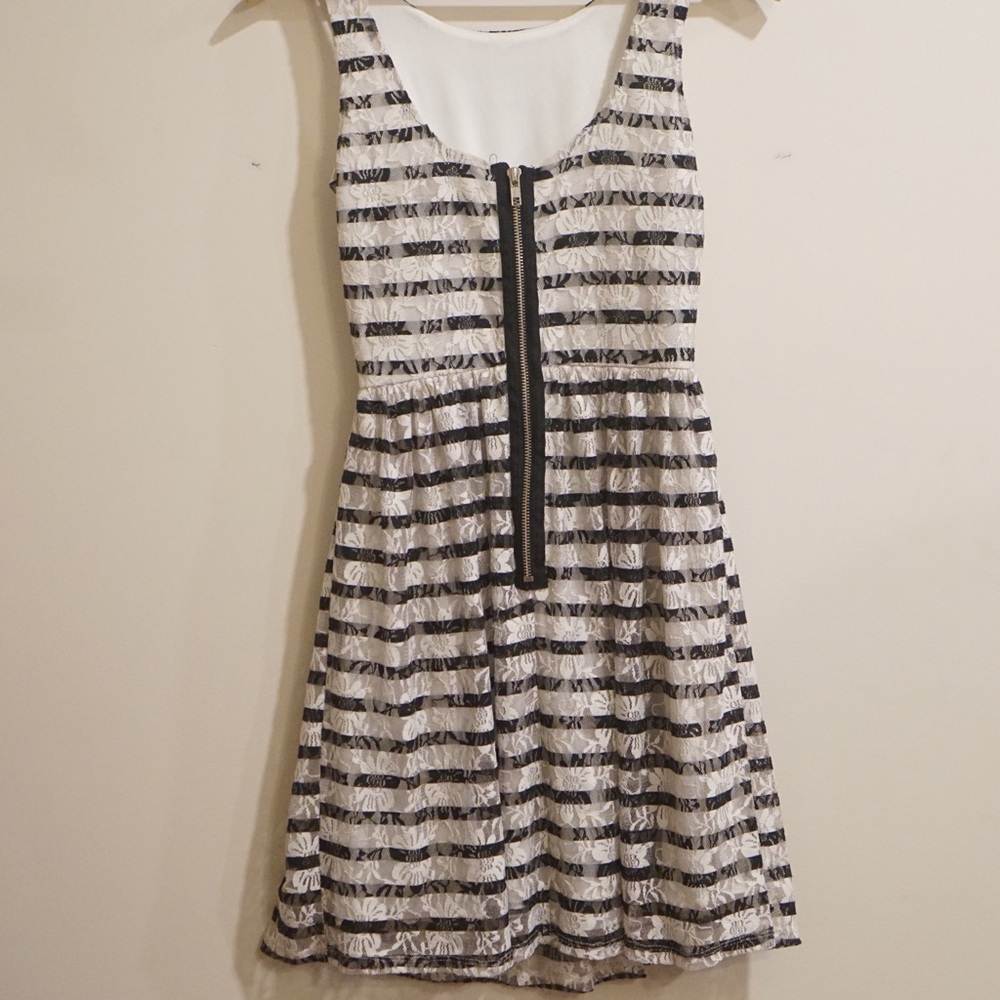 White and Black Dress
